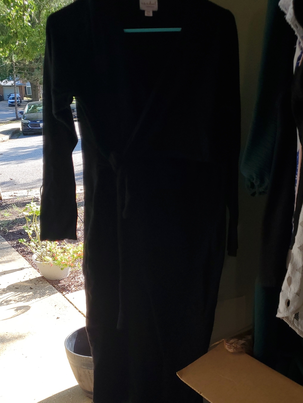 Isabel Wrap Front MATERNITY Black Bump Dress